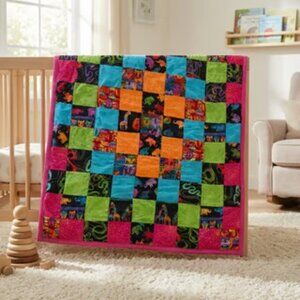 Handcrafted Wild Menagerie Kid’s Quilt